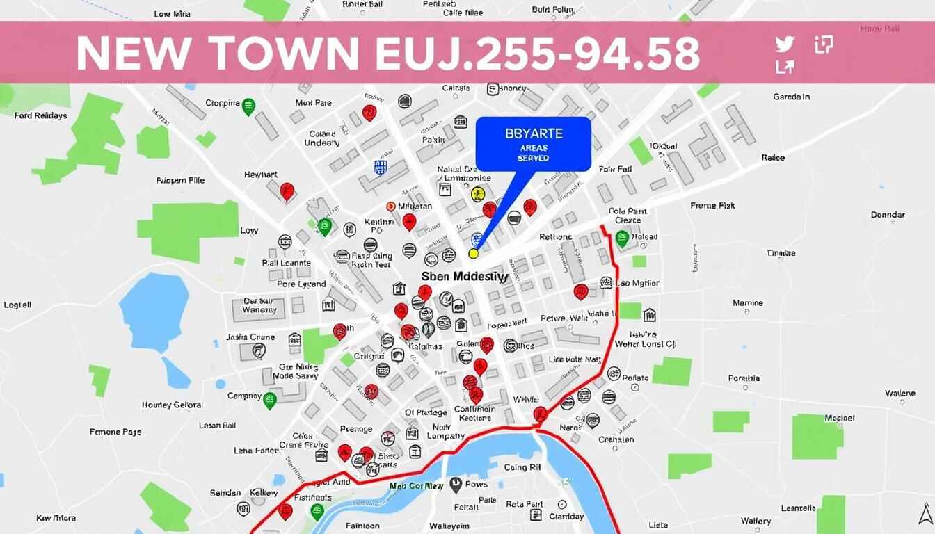 Packers and Movers in New Town 7 Map of New Town showing service areas covered by APL India Packers and Movers New Town