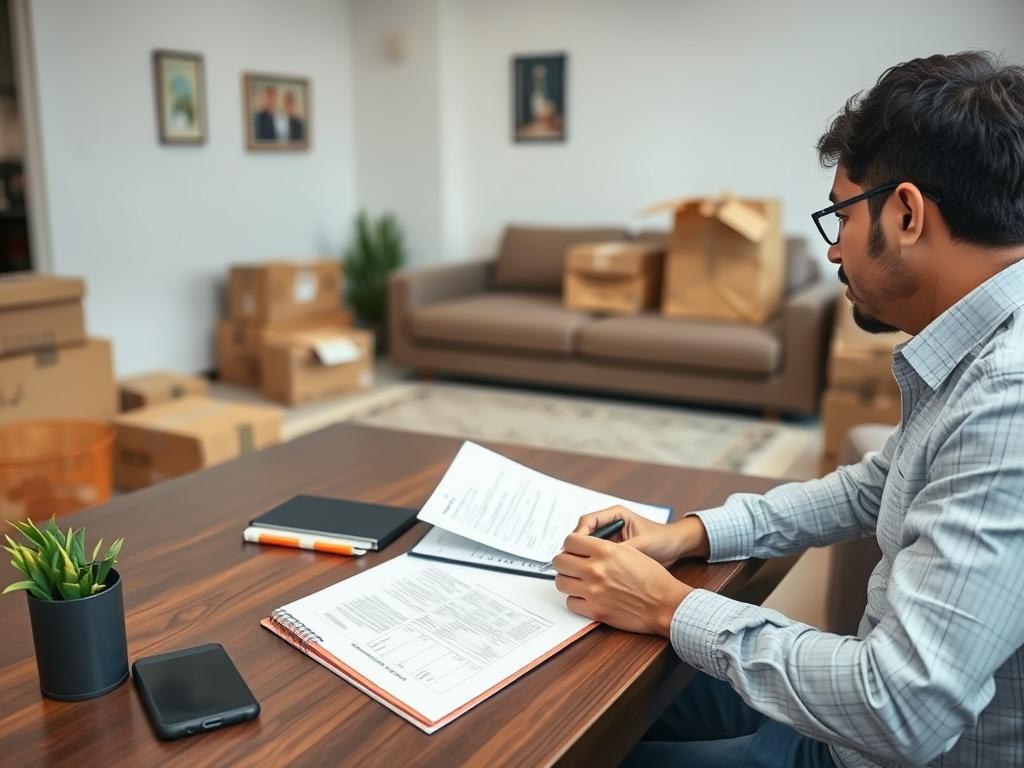 Home 15 Person preparing an inventory list before packers and movers arrive in Kolkata